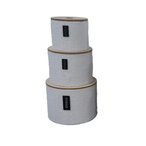 Set 3 cosuri depozitare textil, mdf multicolor 20 x 17 cm, 25 x 20 cm, 30 x 23 cm