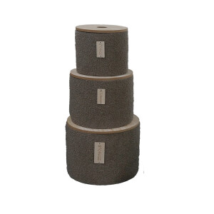 Set 3 cosuri depozitare textil mdf multicolor 20 x 17 cm, 25 x 20 cm, 30 x 23 cm