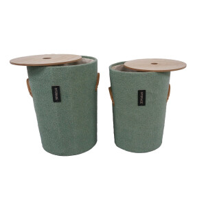 Set 2 cosuri rufe verde maro Jin  35 x 50, 40 x 55 cm