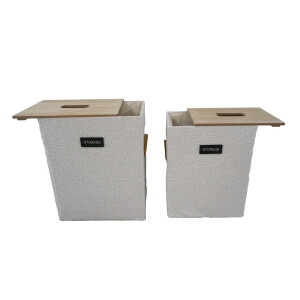 Set 2 cosuri rufe maro bej Jin  35 x 25 x 45, 40 x 30 x 50 cm