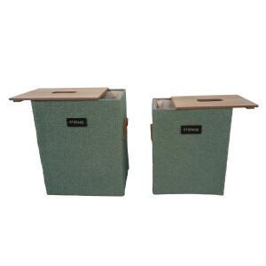 Set 2 cosuri rufe maro verde Jin  35 x 25 x 45, 40 x 30 x 50 cm