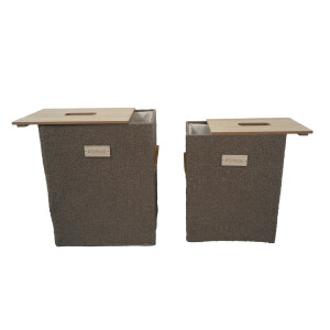 Set 2 cosuri rufe maro Jin  35 x 25 x 45, 40 x 30 x 50 cm