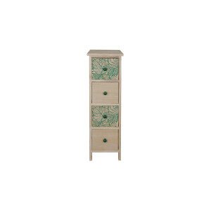 Comoda lemn natur verde 26 x 32 x 80 cm