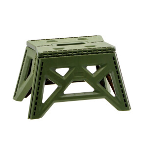Taburet pliabil plastic verde 38 x 26 x 22 cm