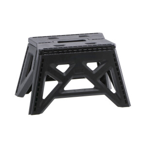 Taburet pliabil plastic negru 38 x 26 x 22 cm