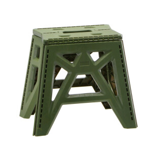 Taburet pliabil plastic verde 39 x 26 x 34 cm