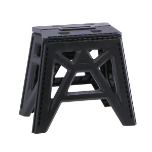Taburet pliabil plastic negru 39 x 26 x 34 cm