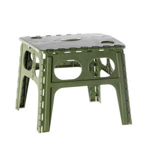 Taburet pliabil plastic verde 45 x 44 x 39 cm