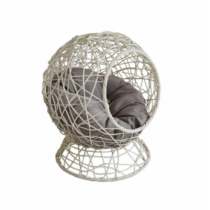 Pat animale plastic alb perna textil gri 45 x 75 cm