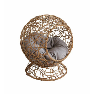 Pat animale plastic maro perna textil gri 45 x 75 cm