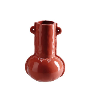 Vaza flori ceramica caramizie 14,5 x 24,5 cm