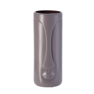 Vaza flori ceramica gri inchis Visage 16,5 x 40 cm
