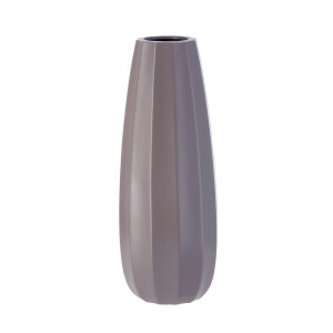 Vaza flori ceramica gri inchis 14,5 x 39 cm