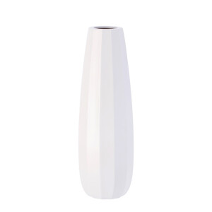 Vaza flori ceramica alba  15 x 46 cm