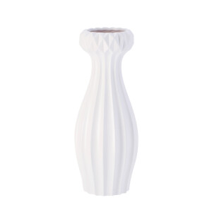 Vaza flori ceramica alba 15,5 x 39  cm