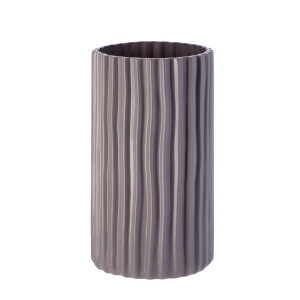 Vaza flori ceramica gri inchis 19 x 34 cm