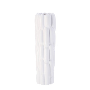 Vaza flori ceramica alba 13,5 x 45 cm