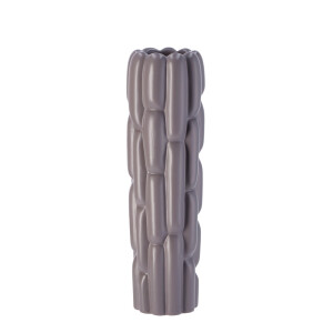 Vaza flori ceramica gri inchis 13,5 x 45 cm