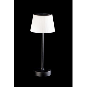 Veioza control tactil fier negru plastic alb 13 x 33 cm