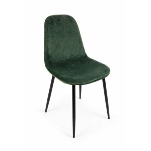 Set 4 scaune tapiterie catifea verde Irelia 52.5x42.5x90 cm