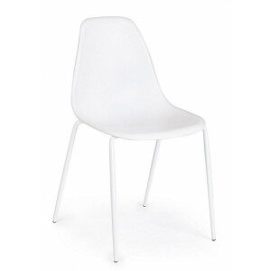 Set 4 scaune albe Iris 45x52x84 cm