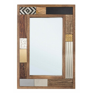 Oglinda perete lemn Dhaval 70x4x100 cm