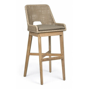 Set 2 scaune bar natur bej Hesperia 49x57x112 cm