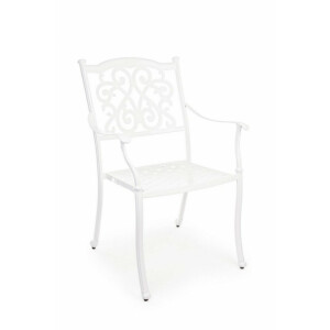 Set 4 scaune fier alb Ivrea 65x60x92 cm
