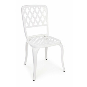 Set 2 scaune aluminiu alb Faenza 44x46x89 cm