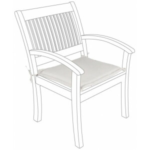 Set 2 perne scaune textil crem 49 x 52 x 3 cm