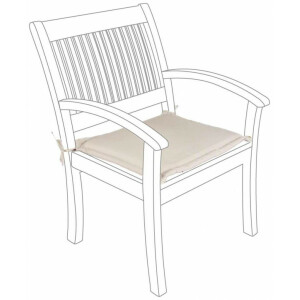 Set 2 perne scaune textil crem 49x52x3 cm