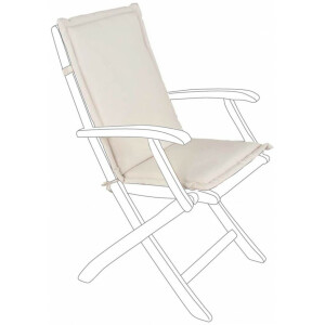 Set 2 perne scaune gradina textil crem 45x94x3 cm