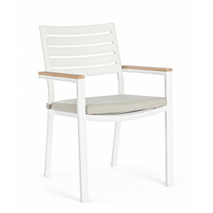 Set 4 scaune alb gri Belmar 60x58x88.5 cm