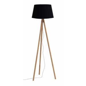 Lampadar lemn bumbac negru Wallas 52x152 cm