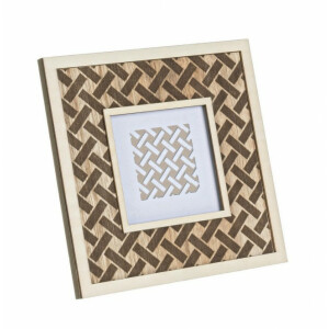Rama foto lemn de masa maro natur Allie 19x1x19 cm