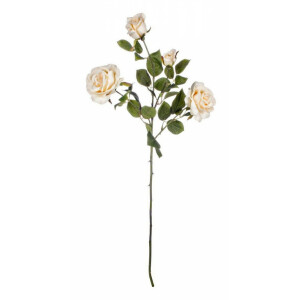Set 12 Trandafiri artificiali albi 79 cm