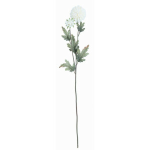 Set 12 Dalia artificiala alb verde 68 cm
