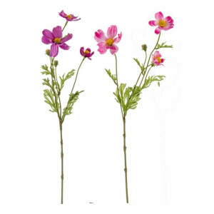 Set 12 flori artificiale roz 47 cm