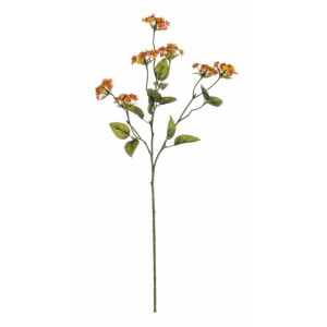 Set 12 flori artificiale portocalii Lantana 66 cm