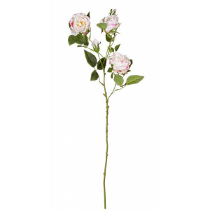 Set 12 Trandafiri artificiali alb roz 72 cm