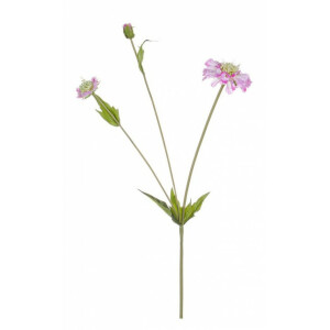 Set 12 flori artificiale roz Scabiosa 51 cm