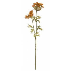 Set 12 flori artificiale portocalii verzi 13x67 cm