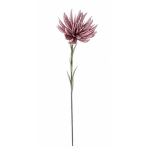 Set 12 Crizanteme artificiale roz verde 24x91 cm