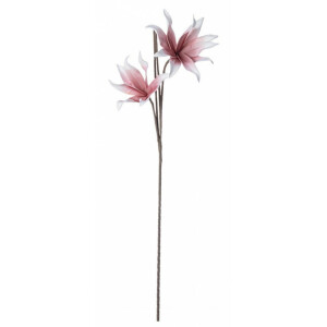 Set 12 flori artificiale alb roz 22x113 cm