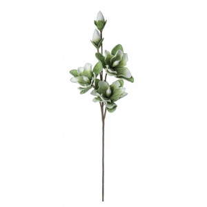 Set 12 flori Magnolia artificiala verde 35x95 cm