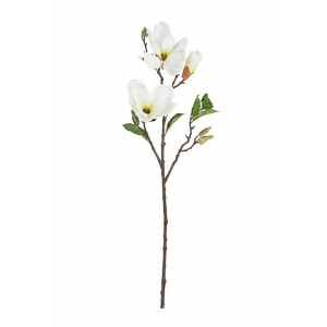 Set 12 flori artificiale Magnolia alba 71 cm