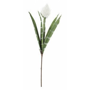 Set 12 flori artificiale albe verzi 30x89 cm
