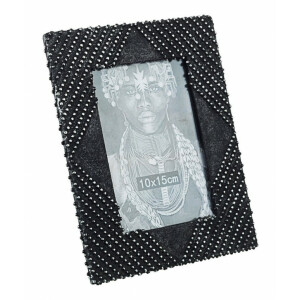 Rama foto de masa polirasina alba neagra Zulu 16.5x1.7x21.5 cm