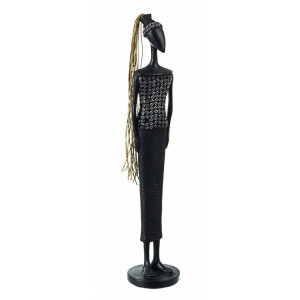 Figurina Femeie polirasina neagra 8x8x42 cm