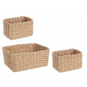 Set 3 cosuri hartie maro 16.5x16.5x11.5 cm, 26x19x12 cm